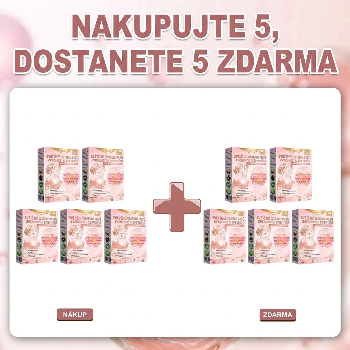 💬HISKIN® Mikroneedlová náplast pro podporu objemu, lifting a pevnost prsou