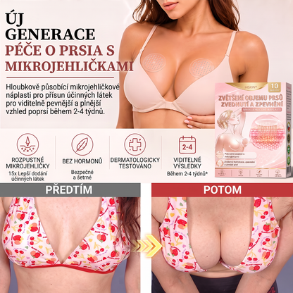 💬HISKIN® Mikroneedlová náplast pro podporu objemu, lifting a pevnost prsou